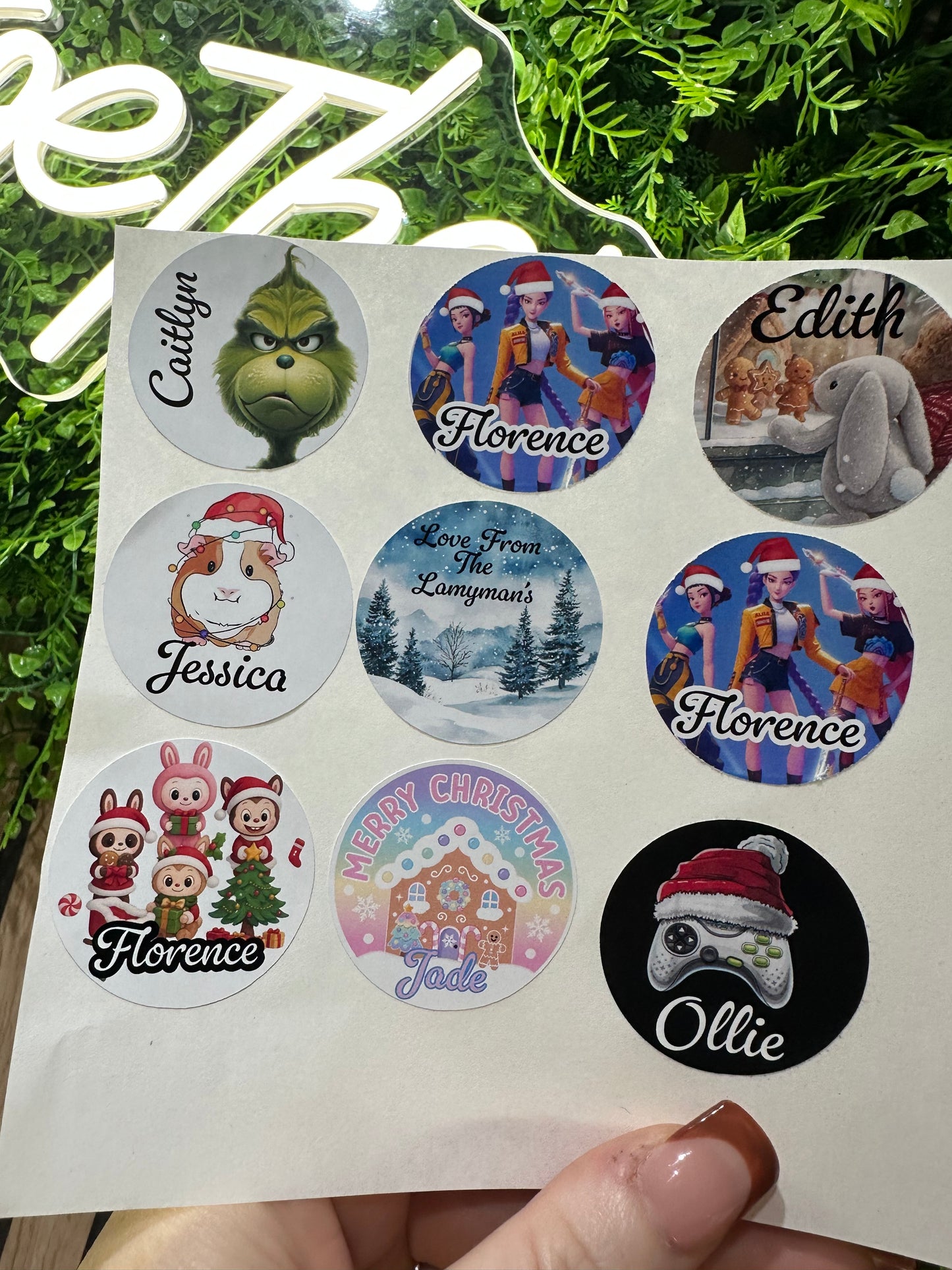 Personalised Christmas Stickers