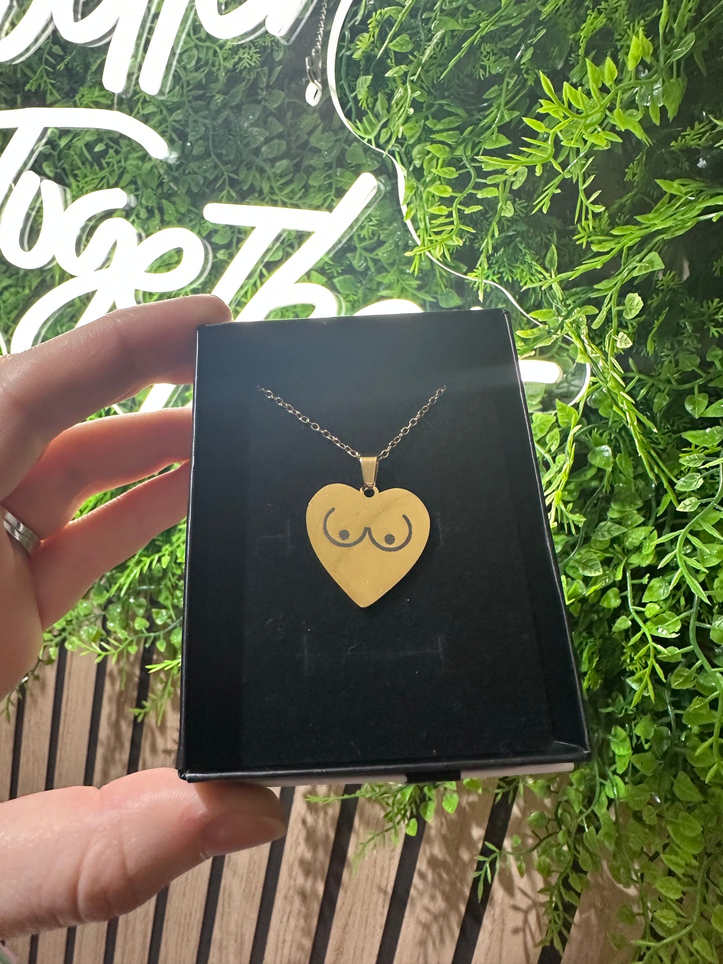 Breastie Necklace