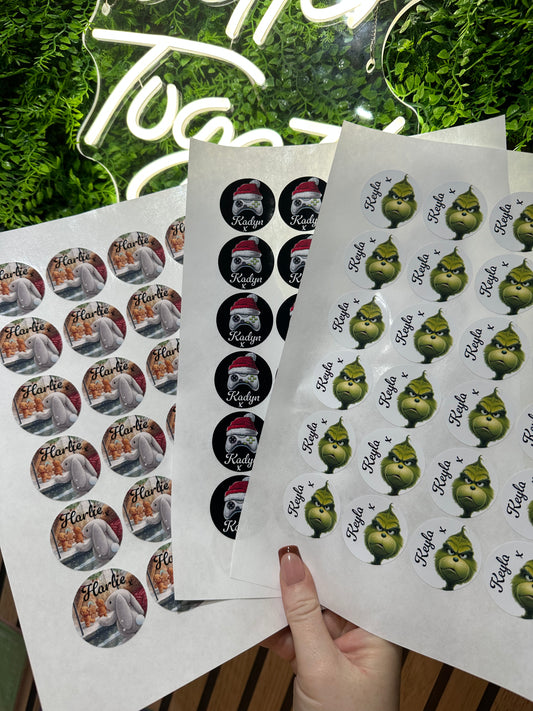 Personalised Christmas Stickers